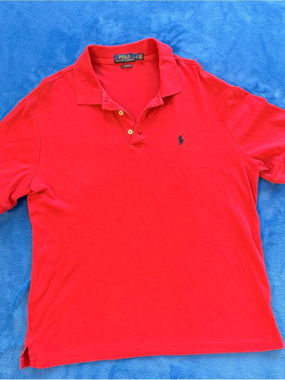 Ralph Lauren Men’s Red Polo with Navy Pony